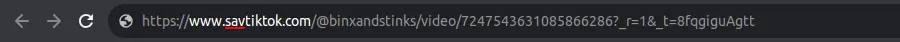 як додати sav до URL-адреси для завантаження відео tiktok без водяного знака